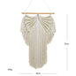 Handwoven cotton rope angel wings macrame wall hanging