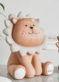 Nordic Lion Vinyl Piggy Bank in Brown or Gray