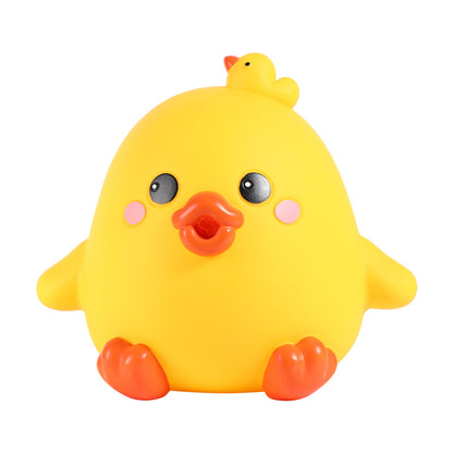Cartoon Duck Vinyl Piggy Bank with Removable Coin Stopper