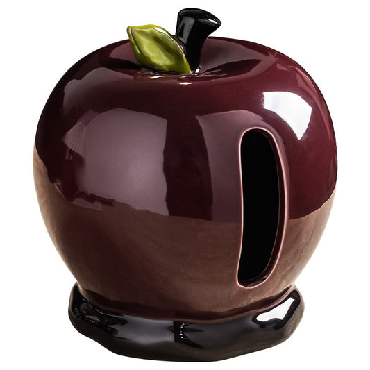 Red apple ceramic tissue box holder